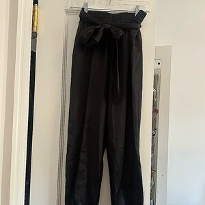 Alice + Olivia satin black pants size 2